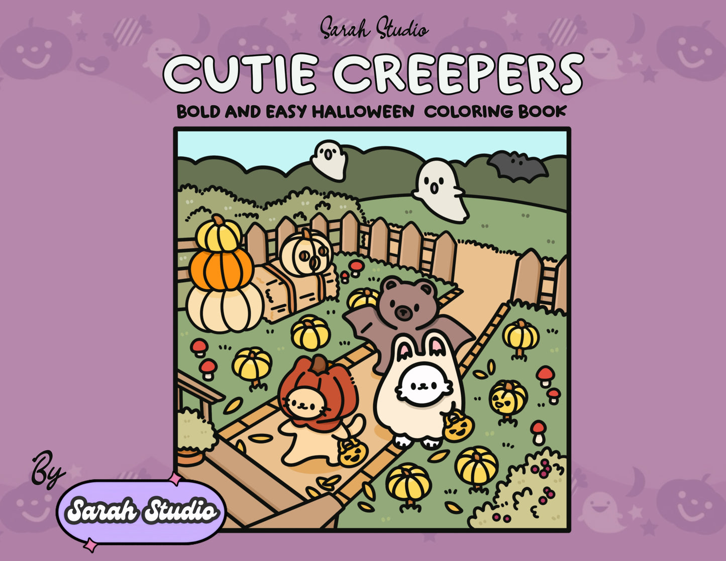 The Cute Creepers: Bold and Easy Coloring Book