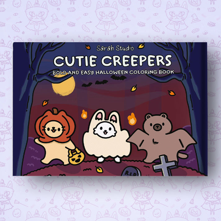 The Cute Creepers: Bold and Easy Coloring Book