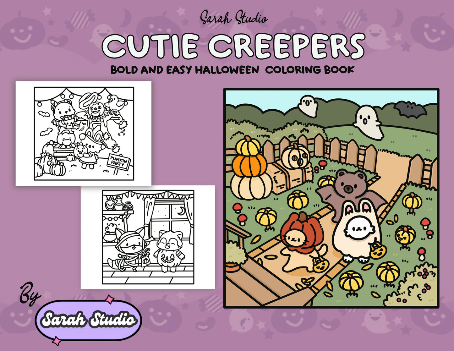 The Cute Creepers: Bold and Easy Coloring Book