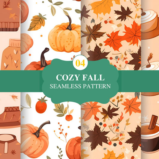 Autumn Seamless Pattern Digital Paper