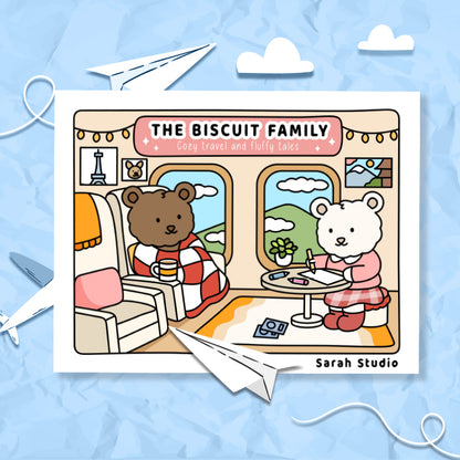 The Biscuit Family: Cozy Travels and Fluffy Tales Coloring Book